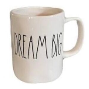 Rae Dunn DREAM BIG White Coffee Tea Mug